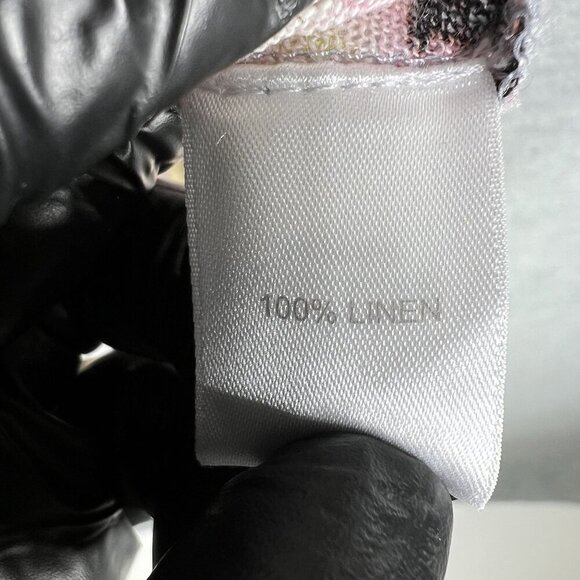 J Jill Love Linen Womens S 100% Linen Drop Waist Keyhole Tunic Top Bloomcore - Picture 13 of 16